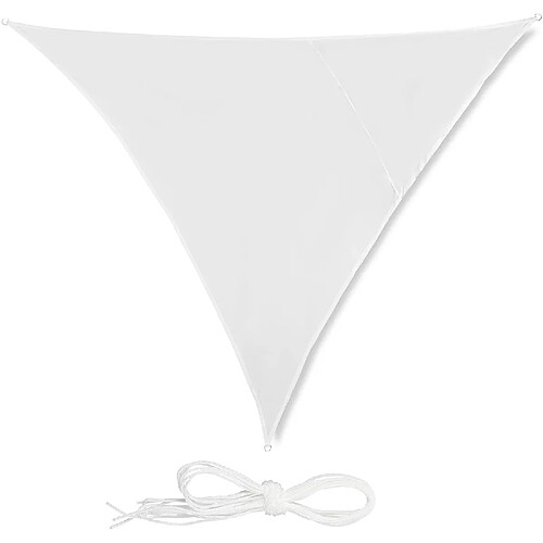 Relaxdays Voile d?ombrage Triangle, Blanc