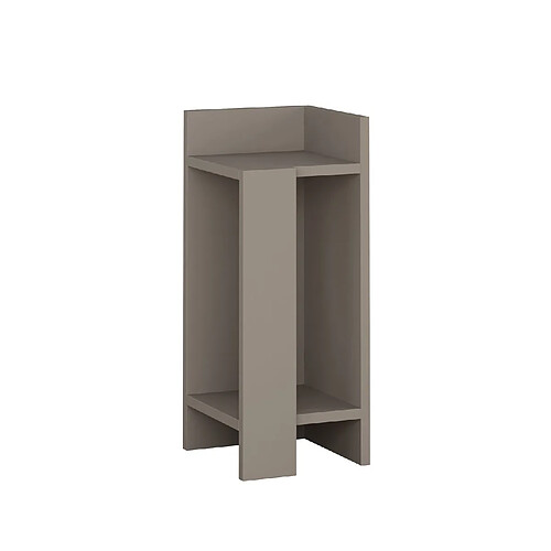 Toilinux Table de chevet Elos droite 27 cm - Taupe