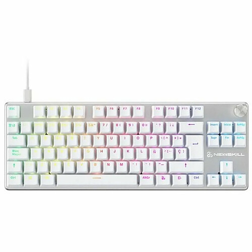 Clavier pour jeu Newskill Serike V2 Espagnol Qwerty Blanc