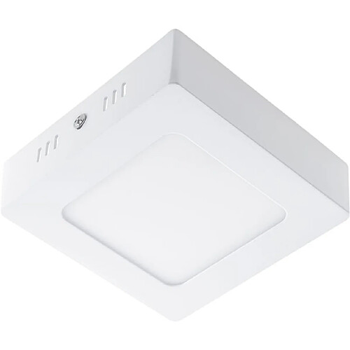 Plafonnier carré PESETA 1x6W LED 336lm 4000K 120° C.12xL.12xH3.5cm Blanc