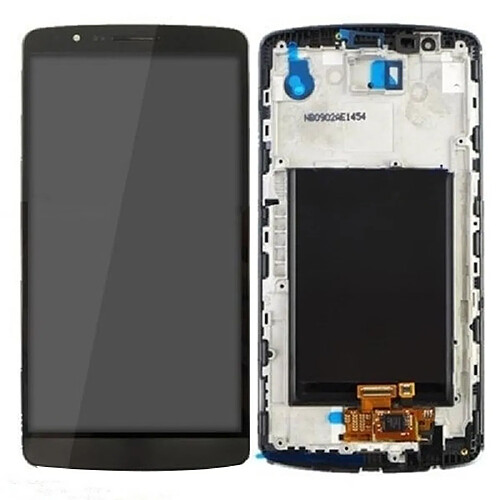 Wewoo Pour LG G3 / D850 noir / D851 / D855 / VS985 pièce détachée LCD Affichage + Écran Tactile Digitizer Assemblée avec Cadre de Remplacement