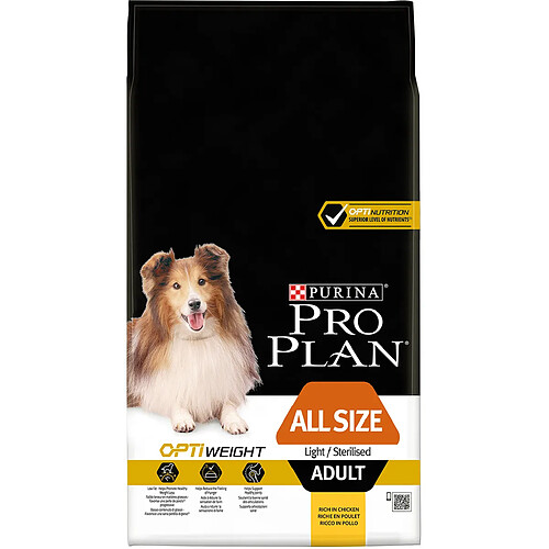 Proplan PRO PLAN Optiweight Croquettes - Riche en poulet - Pour chiens adultes stérilisés - 14 kg