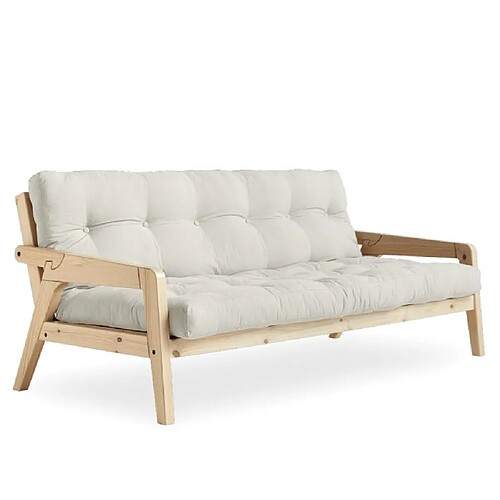 Inside 75 Canapé convertible futon GRAB pin naturel coloris naturel couchage 130 cm.