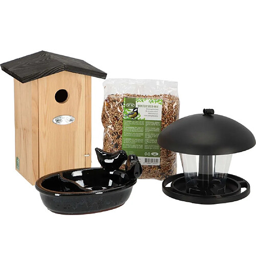 Best For Birds Set abri mangeoire et graines oiseaux Pour oiseaux du jardin.