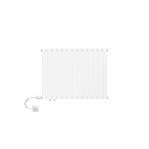 ML-Design Radiateur électrique blanc 780x600mm double couche + elément chauffant 300W