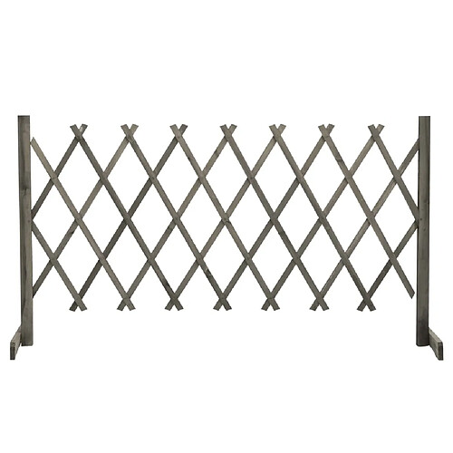 vidaXL Clôture en treillis de jardin Gris 150x80 cm Bois de sapin