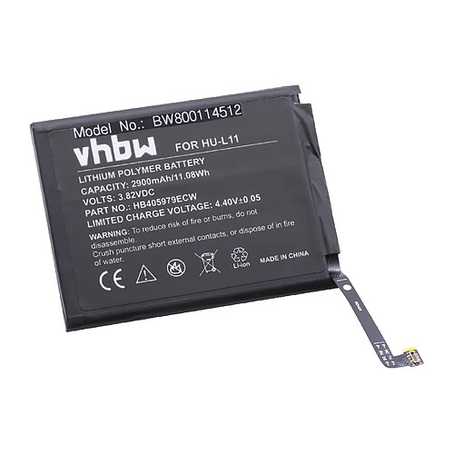 vhbw Batterie remplacement pour Huawei HB405979ECW pour smartphone (2900mAh, 3,82V, Li-polymère)