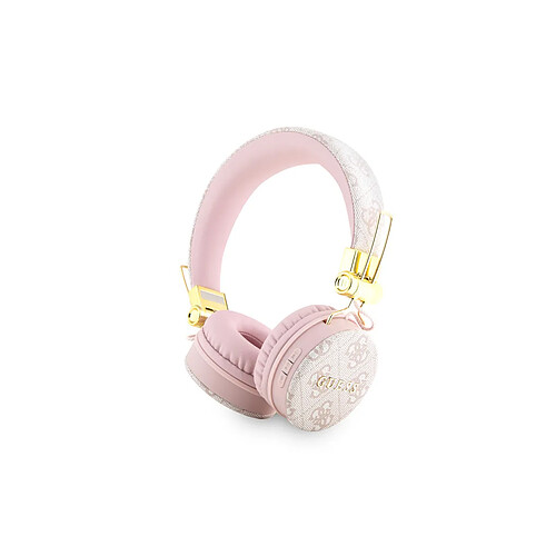 Guess Maroquinerie Guess Casque Audio Bluetooth 5.3 Compatible Siri Certifié IPX4 Motif 4G Rose