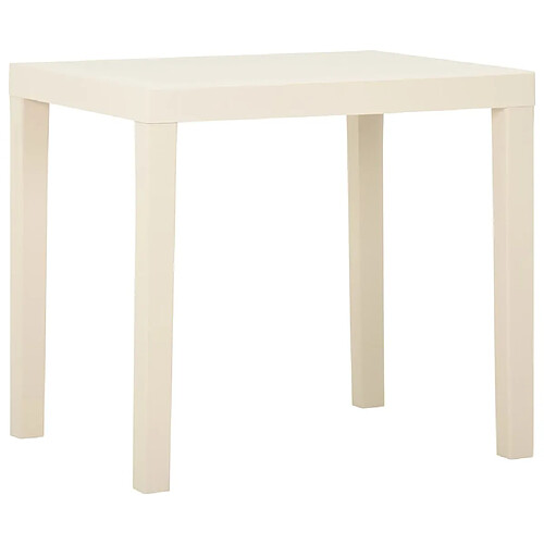 vidaXL Table de jardin Blanc 79x65x72 cm Plastique