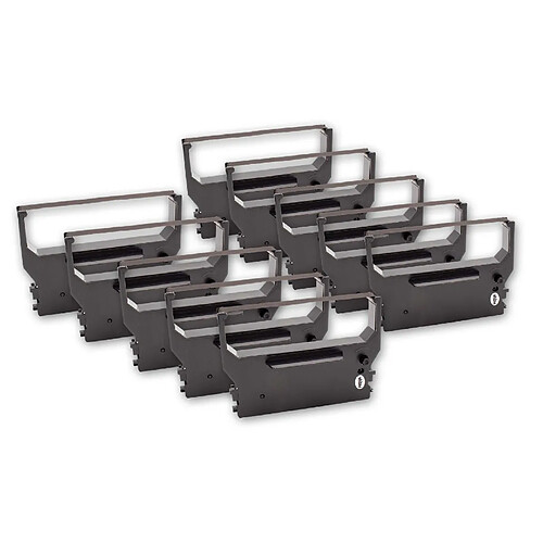 10 x bande d'encrage en nylon vhbw pour imprimante matricielle Star Micronics SP 317, SP 320, SP 320 Series, SP 321, SP 322, SP 323, SP 340 Series