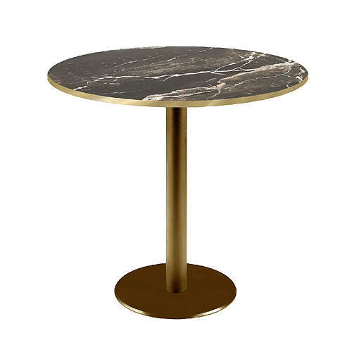 Restootab Table Ø70cm Rome bistrot marbre veiné