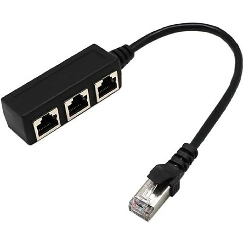 RJ45 1 à 3 Ethernet LAN réseau Câble répartiteur 3 voies Extender adaptateur connecteur#420