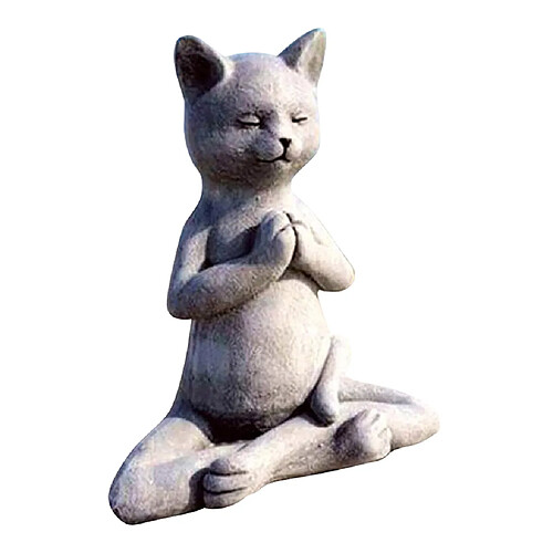 Bouddha Chat Figurine La Méditation de Yoga Collection Chats Statue Collection Chaton Amant Cadeaux Home Office Méditation Sculpture Décoration