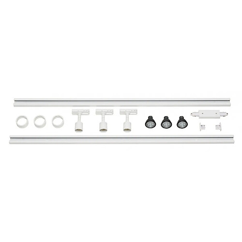 Slv KIT rail 1 allumage PURI, blanc, 2x1m, 3x PURI spot et sources LED