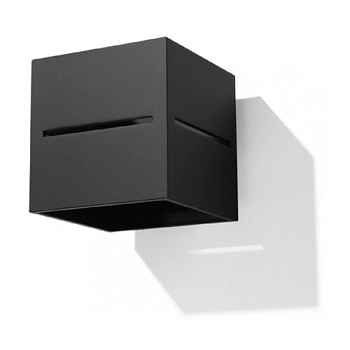 Luminaire Center Applique murale Lobo Aluminium Noir 1 ampoule 10cm