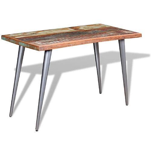 vidaXL Table à manger Bois de récupération 120x60x76 cm