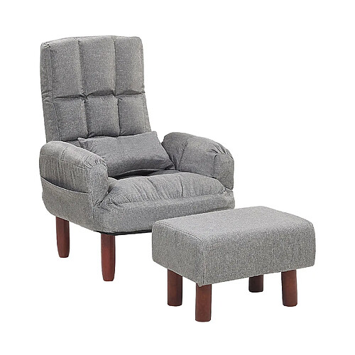 Beliani Fauteuil Gris OLAND