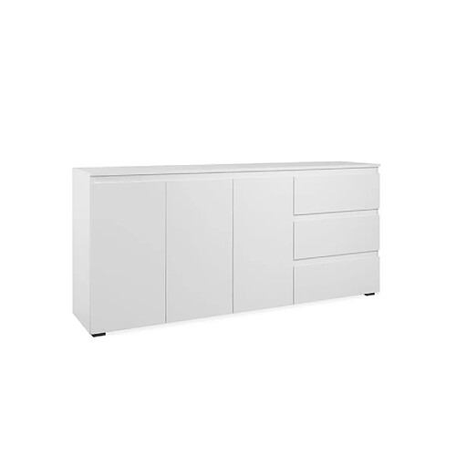 Mes Buffet 3 portes 3 tiroirs 178,5x40x80 cm blanc - MITZ