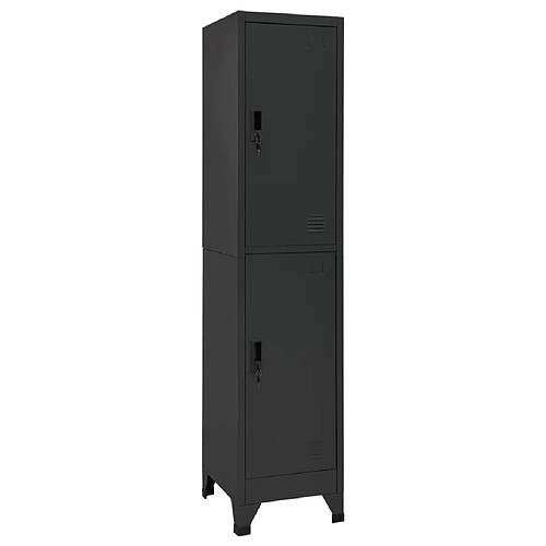 vidaXL Armoire à casiers Anthracite 38x45x180 cm Acier