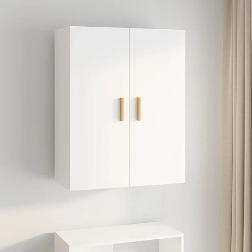 Maison Chic Armoire murale suspendue,Meuble de Rangement pour salon,cuisine Blanc 69,5x34x90 cm -MN87022