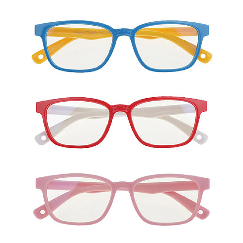 Lunettes De Lecture En Silicone Souple Anti-lumière Bleue Pour Enfants 3 Pièces