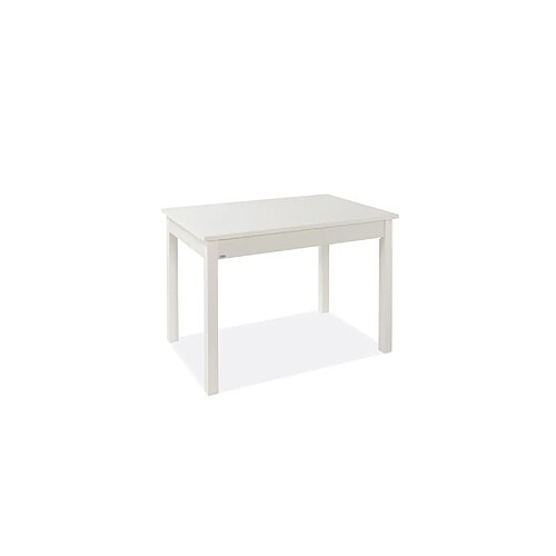 Webmarketpoint Table à manger extensible Bois de frêne blanc mélaminé 60x90 / 120 cm