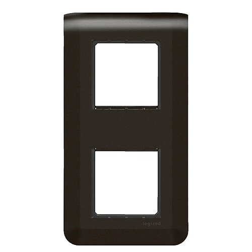 Legrand Plaque de finition avec support pour 2x2 modules montage vertical Mosaic - Noir