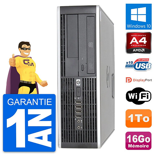 PC HP 6305 Pro SFF AMD A4-5300B RAM 16Go Disque Dur 1To Windows 10 Wifi · Occasion