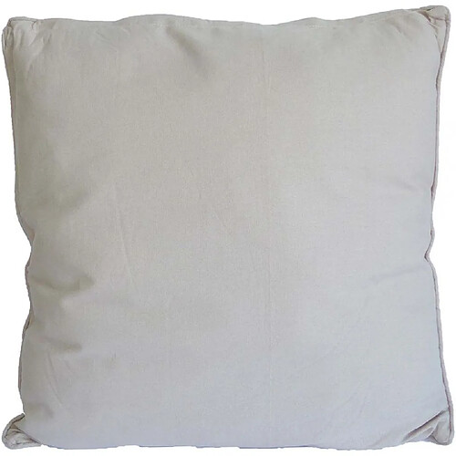 Jardindeco Coussin carré pour dossier de canapé 60 cm taupe clair.