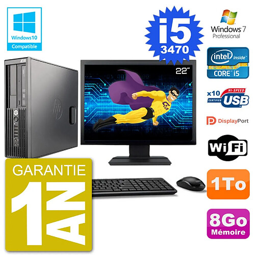 PC HP Z220 SFF Ecran 22" Core i5-3470 RAM 8Go Disque 1To Graveur DVD Wifi W7 · Occasion