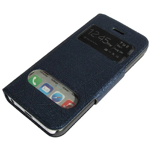 Housse Etui iPhone 5C Bleu Folio Fenêtre