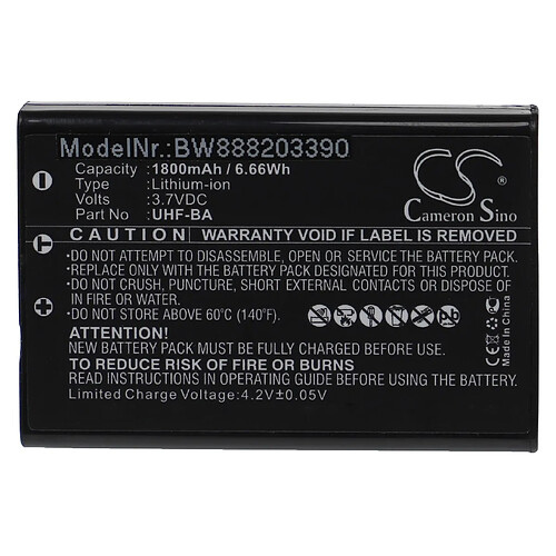 vhbw Batterie compatible avec EnGenius DuraFon UHF radio talkie-walkie (1800mAh, 3,7V, Li-ion)