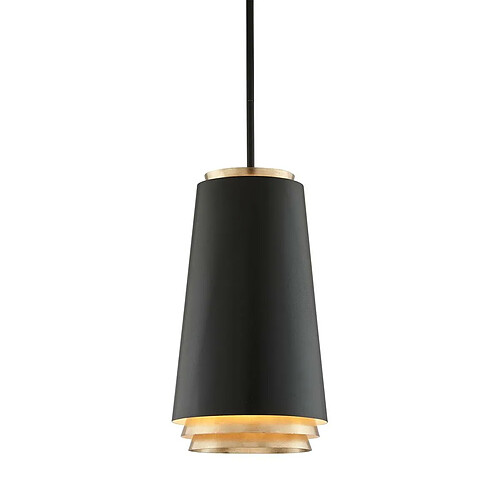 TROY LIGHTING Suspensions Fahrenheit 3x40W E27 Noir Or