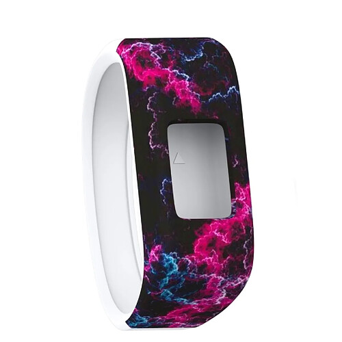 Wewoo Bracelet pour montre connectée Dragonne sport en silicone avec Motif foudre rouge Garmin Vivofit JRtaille grande