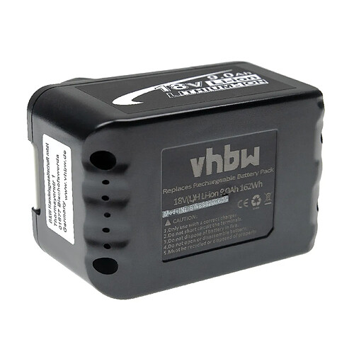 vhbw Batterie compatible avec Makita TD146DRFXL, TD146DRFXW, TD146DZ, TD147DRFX outil électrique (9000 mAh, Li-ion, 18 V, 5 cellules)