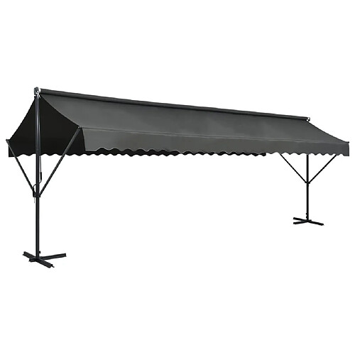 vidaXL Auvent sur pied 600 x 300 cm Anthracite