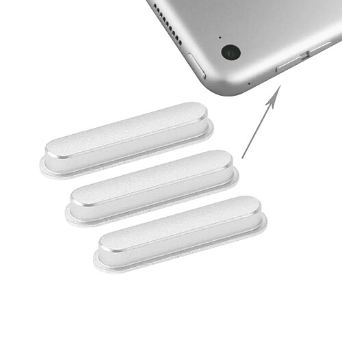 Wewoo Pour iPad Air 2 / argent 6 3 touches latérales pièce détachée PCS