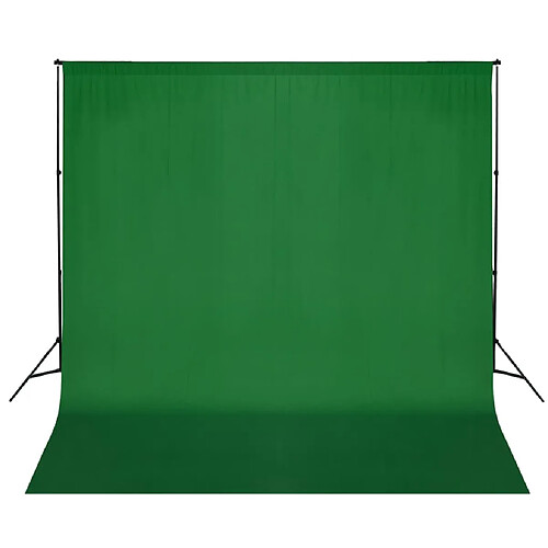 vidaXL Système de support de toile de fond 600 x 300 cm Vert