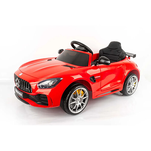 Devessport Voiture électrique pour enfants avec télécommande et accélérateur – LMercedes AMG GTR- Couleur Rouge