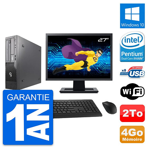 PC Fujitsu E500 DT Ecran 27" Intel G630 RAM 4Go Disque Dur 2To Windows 10 Wifi · Occasion