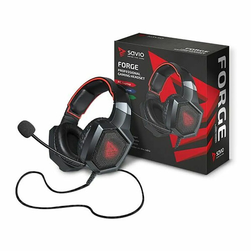 Gaming headphones SAVIO FORGE Jack 3.5mm + USB