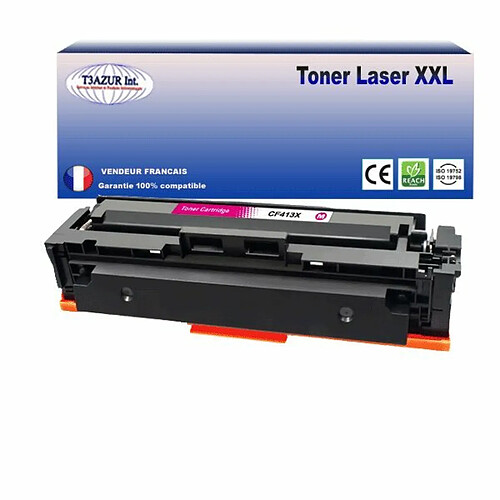 T3AZUR - Toner compatible avec Canon 046H pour Canon LBP-653Cdw, LBP-654Cx Magenta - 5 000p