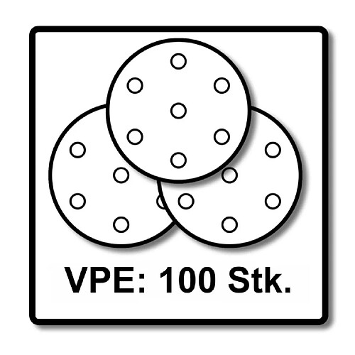 Festool STF D225/128 Disques abrasifs Granat P240 - 225 mm pour ponçeuse à bras PLANEX - 100 pcs. (205663)