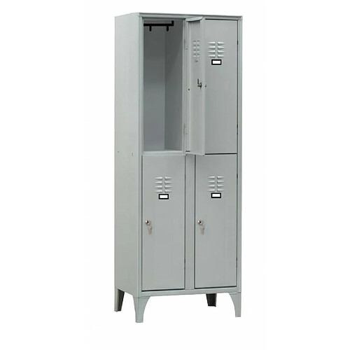 Armoire Vestiaire Multicases 2 Colonnes 4 Cases - L2G