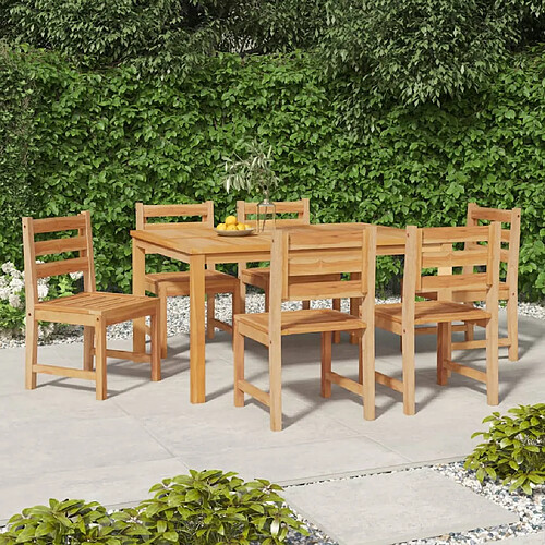 vidaXL Chaises de jardin lot de 6 Bois de teck solide