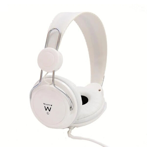 Totalcadeau Casque blanc à arceau réglable - Casque Bandeau gamer, musique smartphone MP3 mobile pas cher