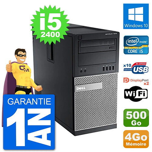 PC Tour Dell 7010 Intel Core i5-2400 RAM 4Go Disque Dur 500Go Windows 10 Wifi · Occasion