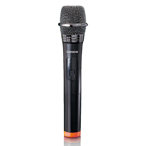 Lenco Microphone sans fil avec récepteur 6,3 mm MCW-011BK Noir