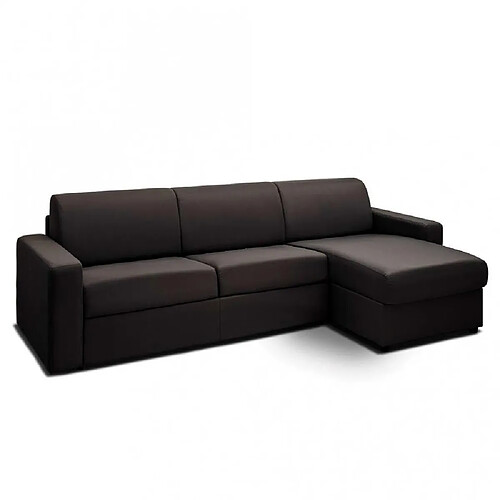 Inside 75 Canapé d'angle convertible express MIDNIGHT velours gris ardoise couchage 140 cm