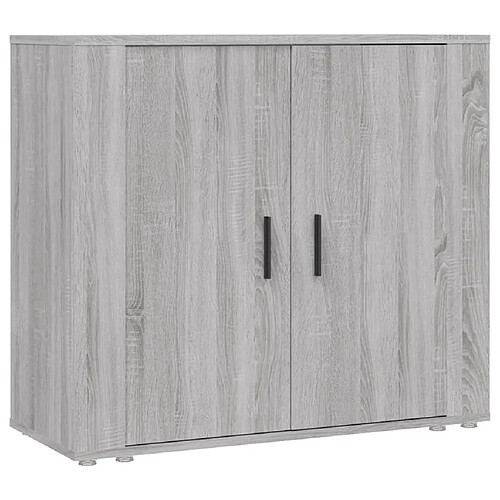 Maison Chic Commode Buffet - Meuble de rangement Sonoma gris 80x33x70 cm Bois d'ingénierie -GKD96690